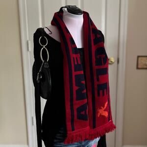 American Eagle Outfitters | Dark Red Big Text Logo Scarf